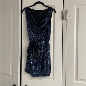 Blue sequin aqua dress